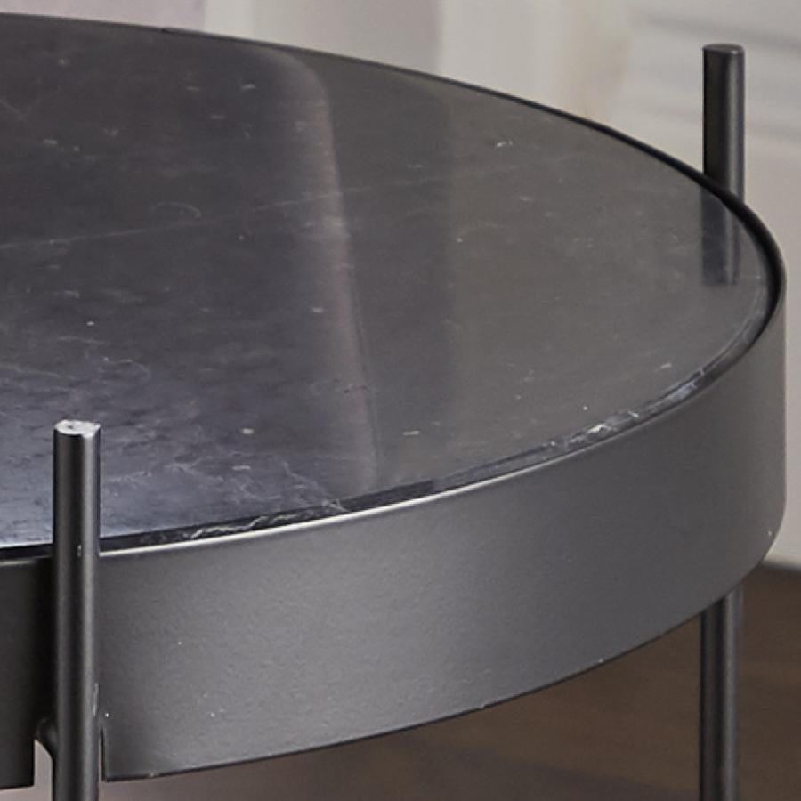 Native Home Black Marble Side Table – image 2