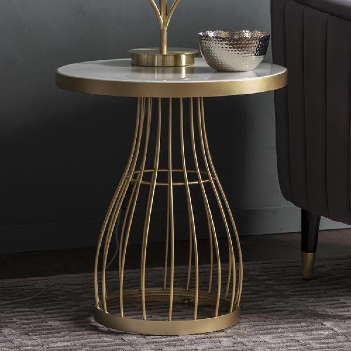 Gallery Direct Southgate Side Table Champagne – image 2