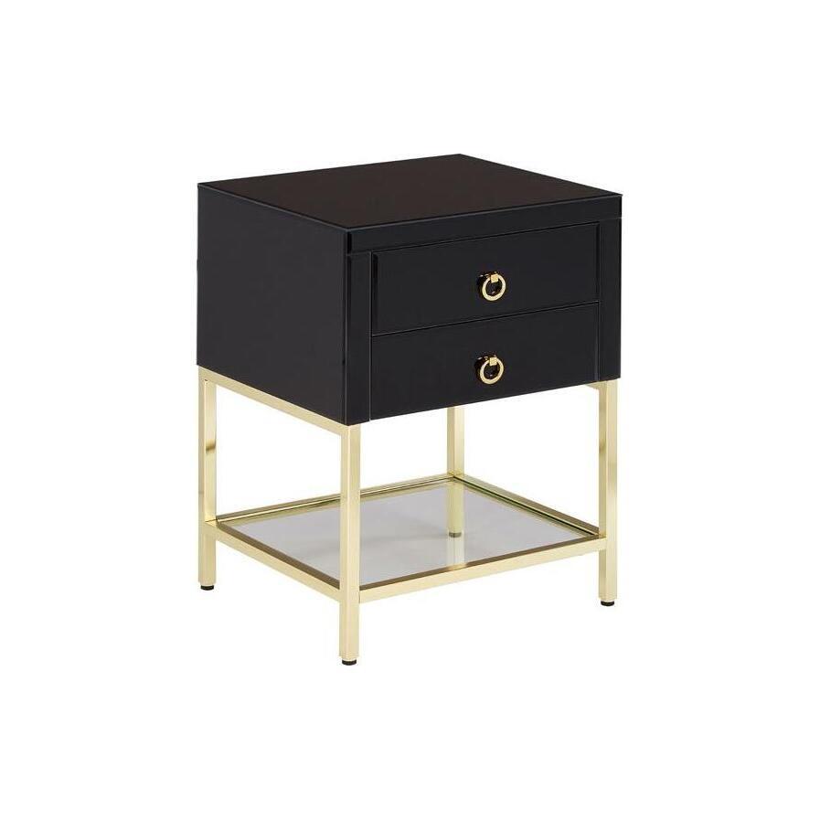 Olivia's Side Table Katie Townhouse Gold 2 Drawer – image 1