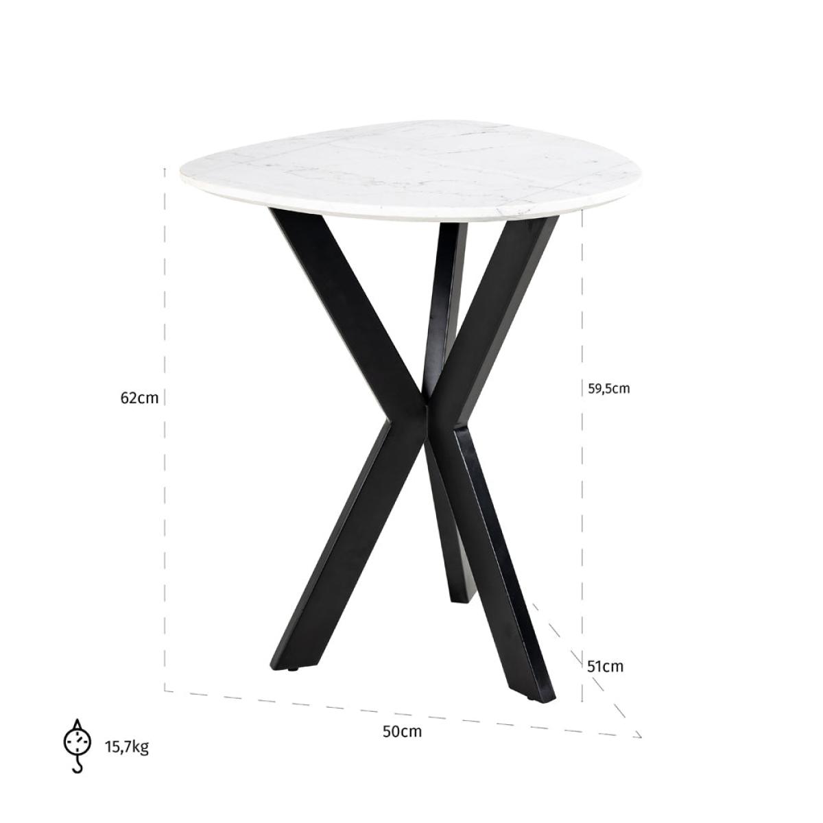 Richmond Interiors Trocadero Side Table - White – image 3
