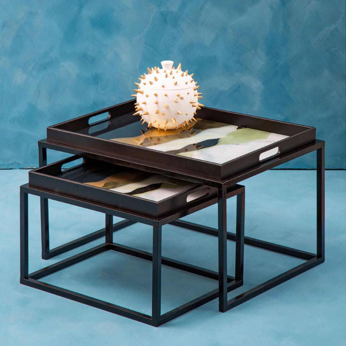 Olivia's Set of 2 Seline Side Tables in Assorted Colours – image 4