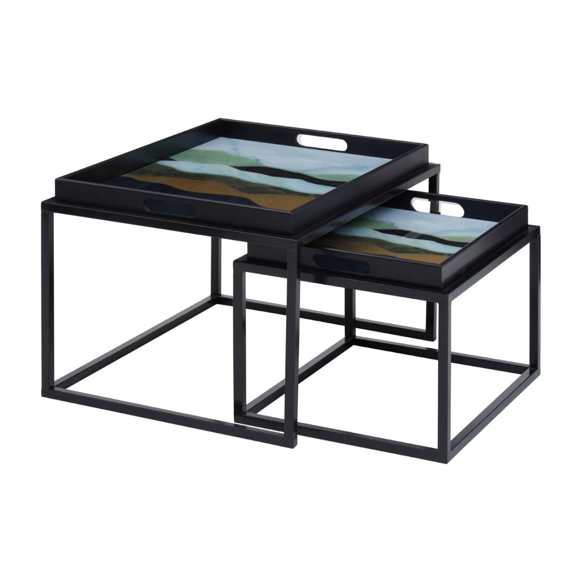 Olivia's Set of 2 Seline Side Tables in Assorted Colours – image 1