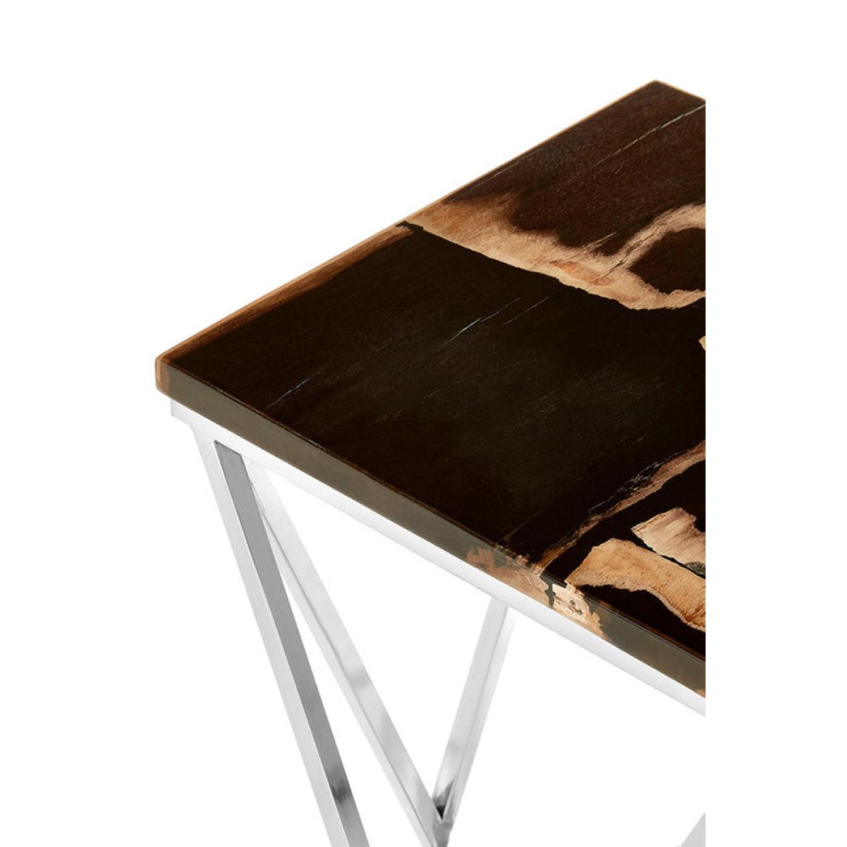 Olivia's Dark Petrified, Parallel Base Side Table – image 2