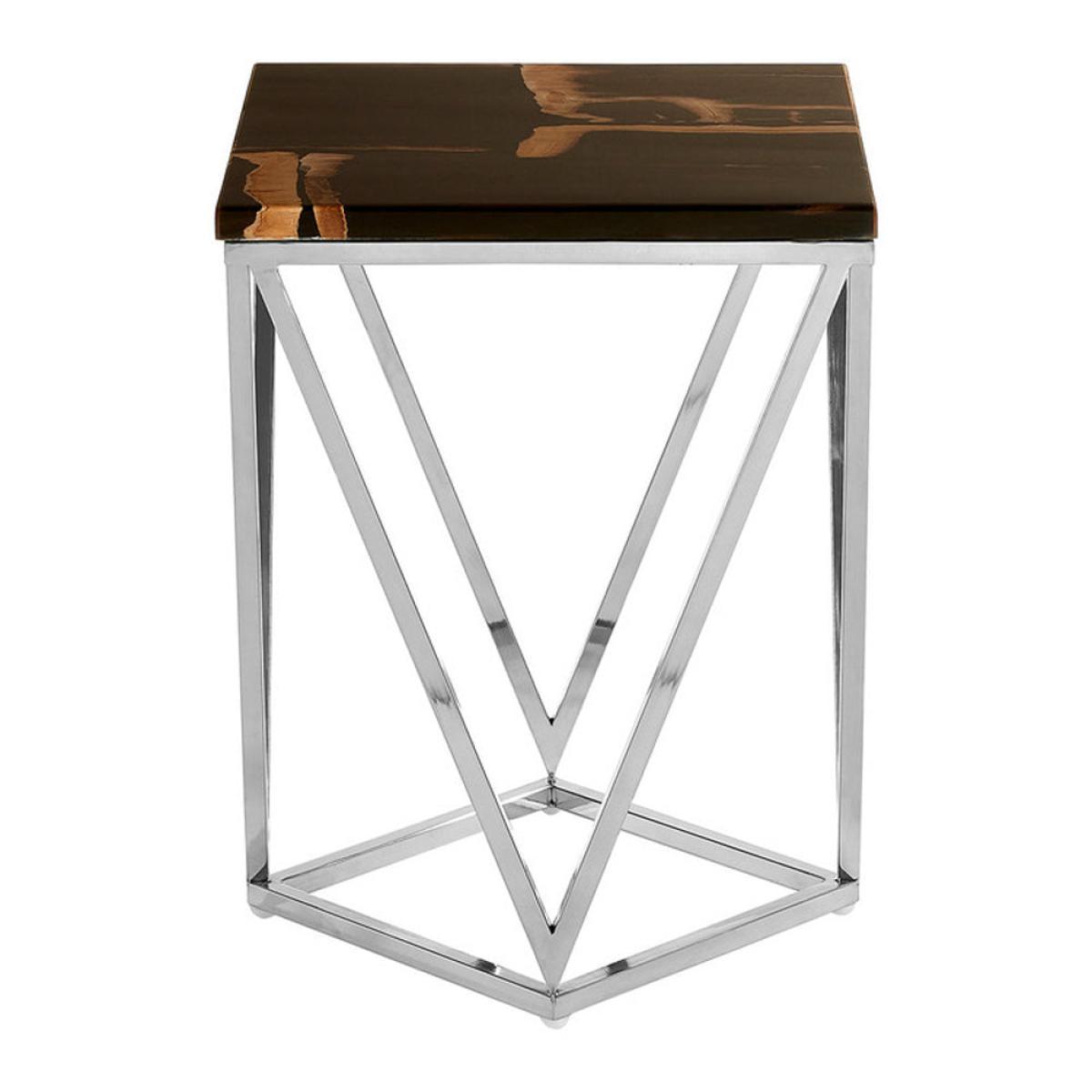 Olivia's Dark Petrified, Parallel Base Side Table – image 4