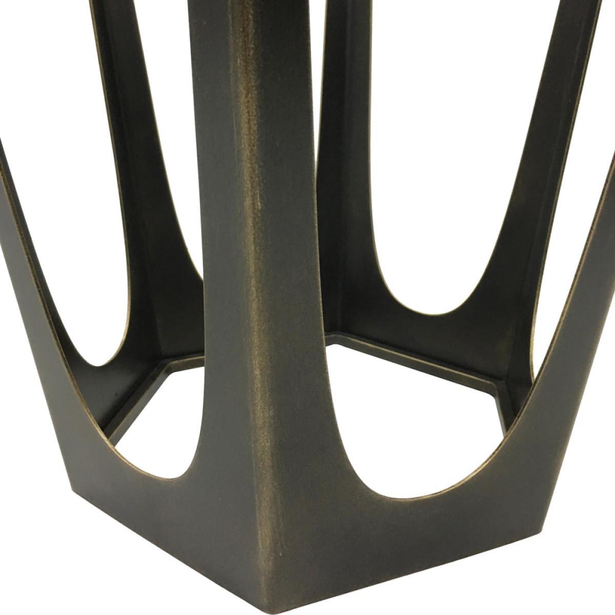 Libra Catalan Bronze Gilded with Glass Top Side Table – image 3