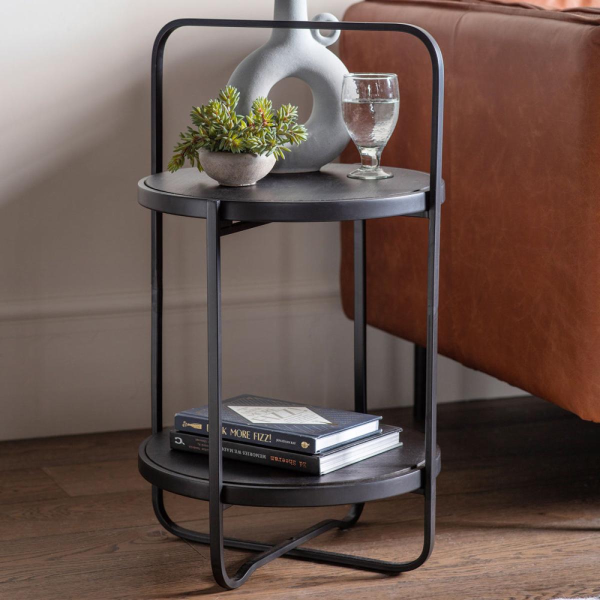 Gallery Interiors Dunley Side Table in Black – image 2