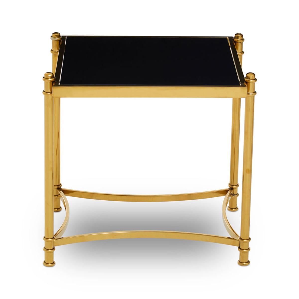 Olivia's Ackley Side Table Black And Gold – image 2