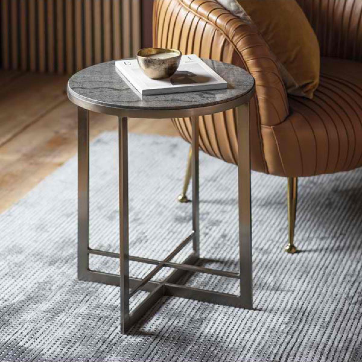 Gallery Interiors Necton Side Table in Silver – image 4