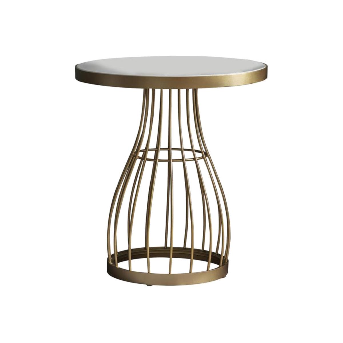 Gallery Interiors Southgate Side Table Champagne – image 1