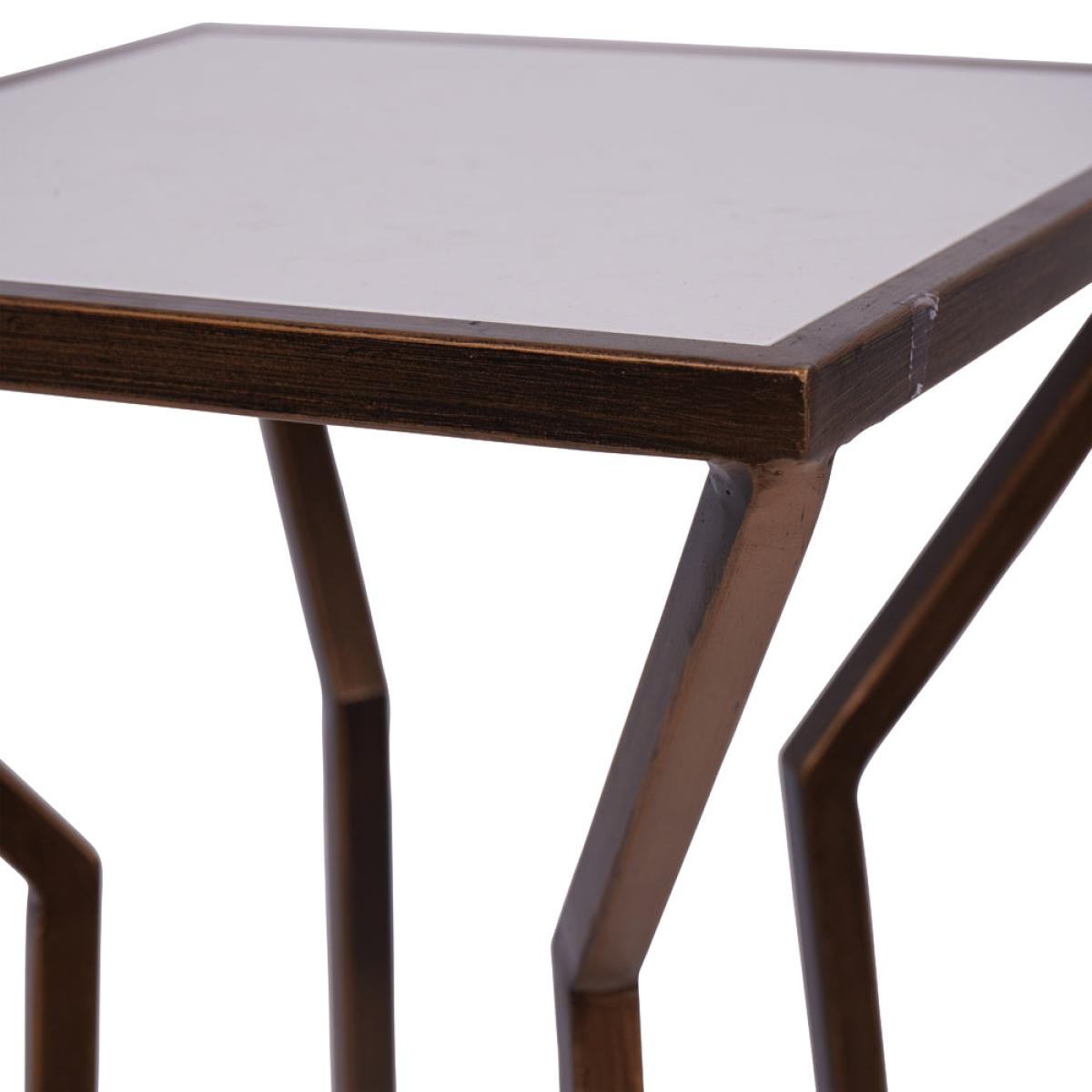 Libra Interiors Hylas Antique Copper & Ceramic Side Table – image 5