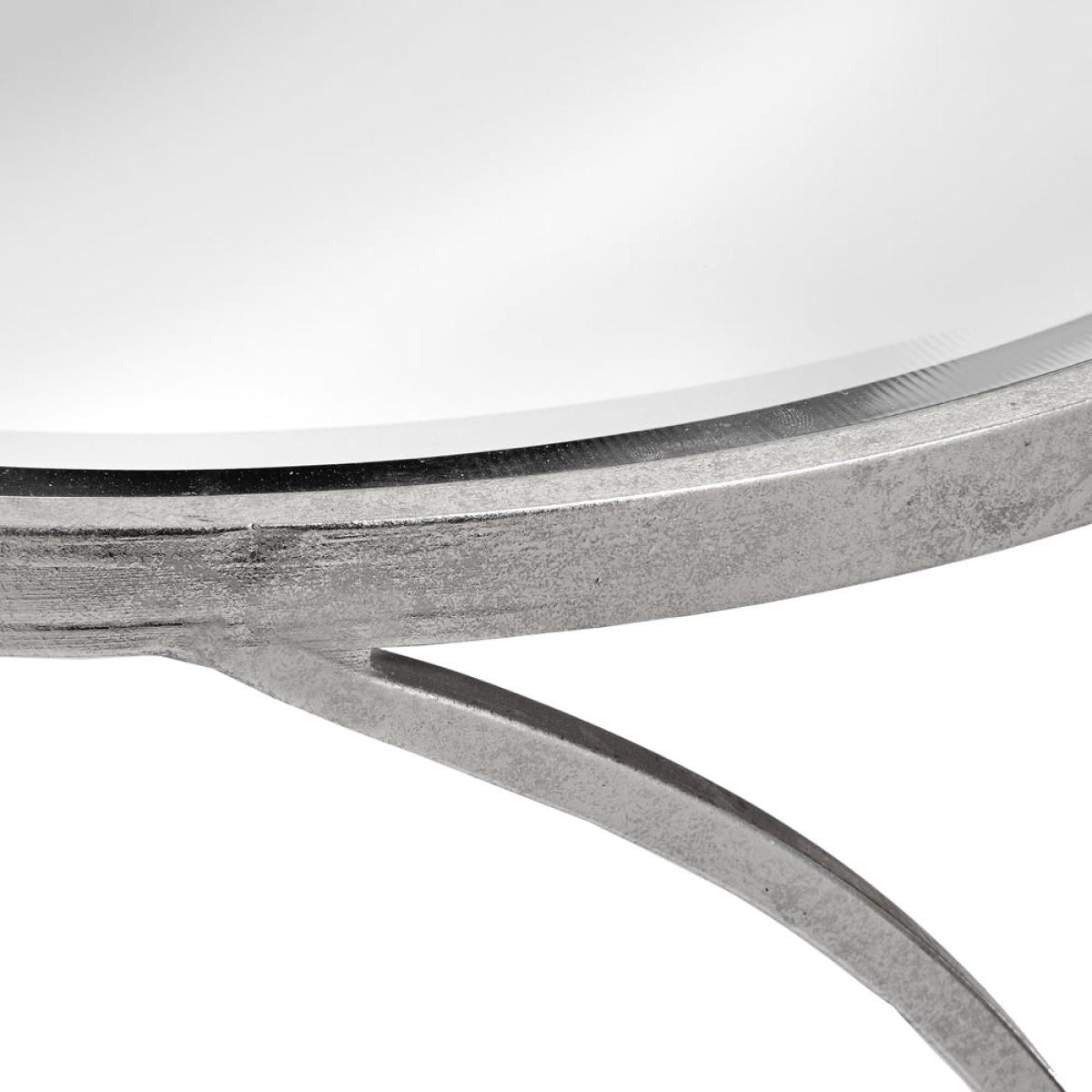 Hill Interiors Set of 2 Curved Design Side Tables in Silver – image 2