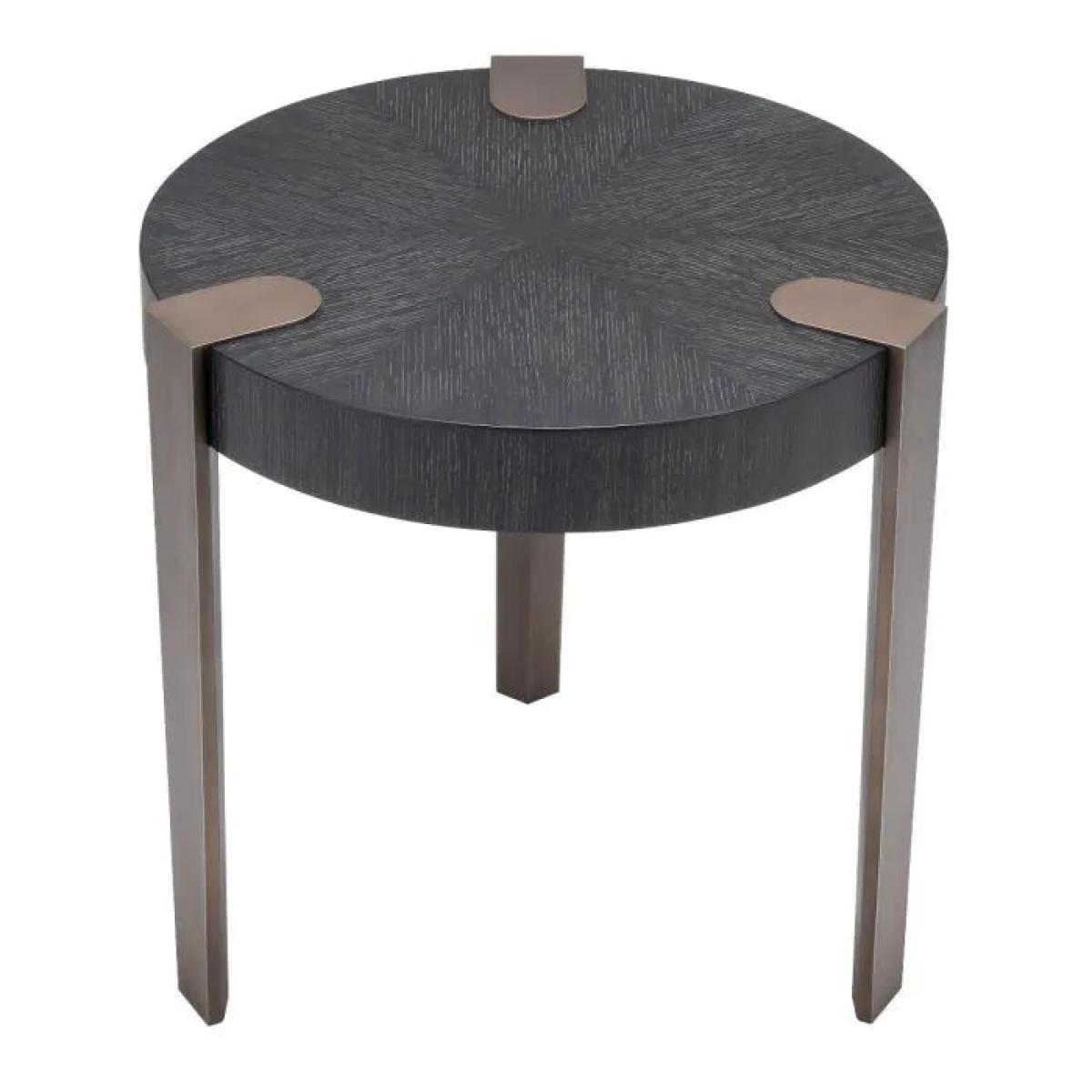 Eichholtz Oxnard Side Table in Charcoal Grey Oak Veneer – image 2