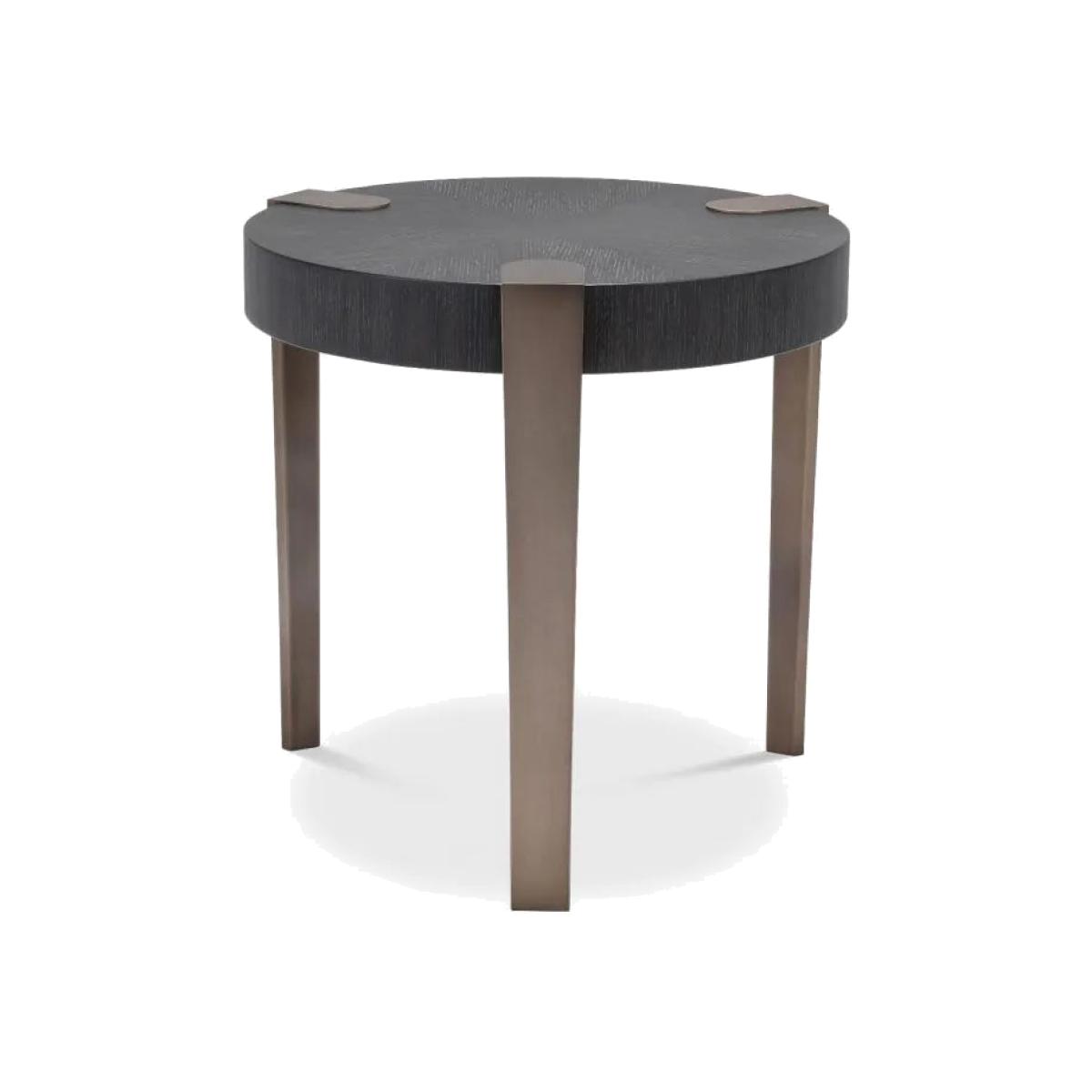 Eichholtz Oxnard Side Table in Charcoal Grey Oak Veneer – image 1