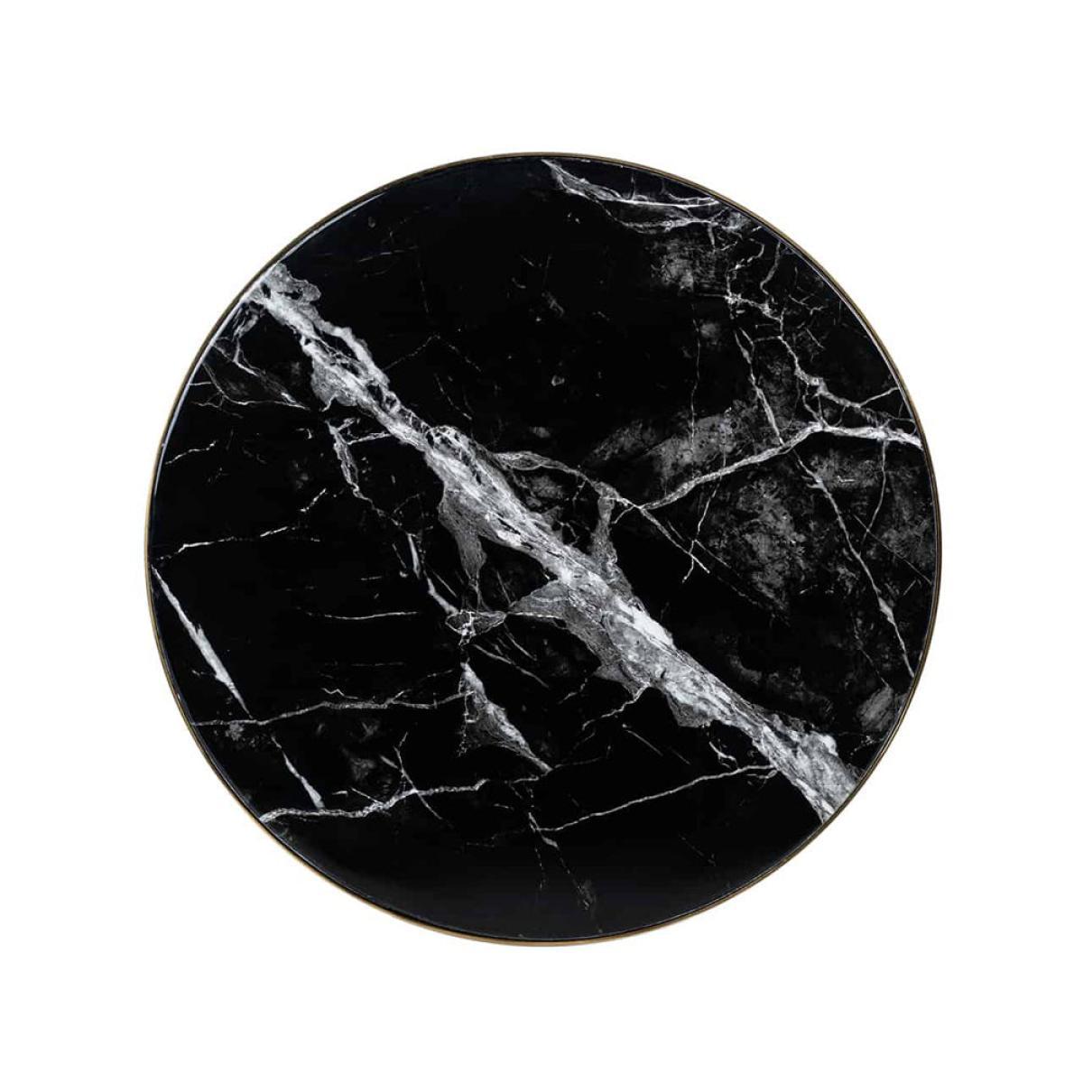 Richmond Iroca Brushed Gold And Black Side Table – image 2