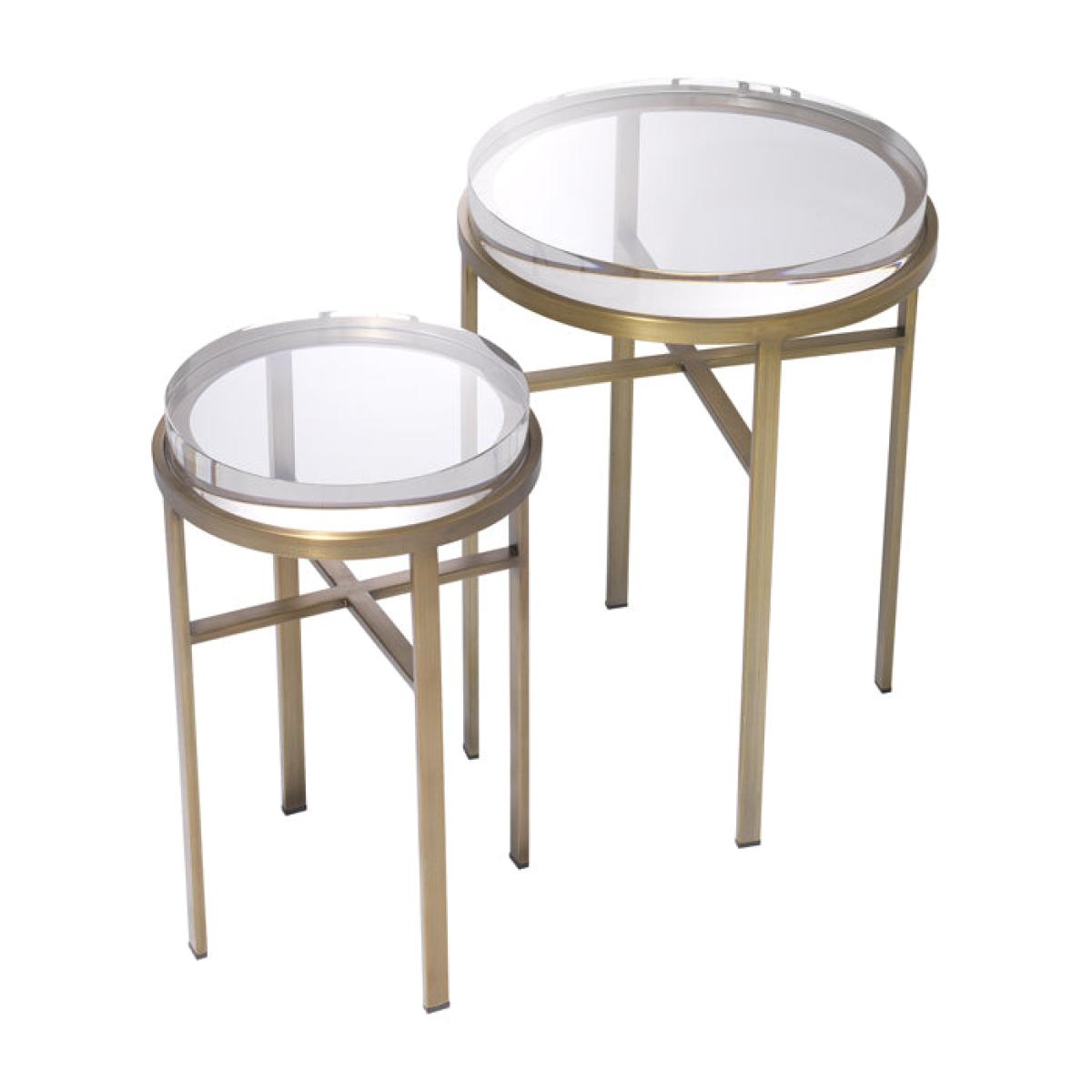 Eichholtz Set of 2 Hoxton Side Table Brass – image 2
