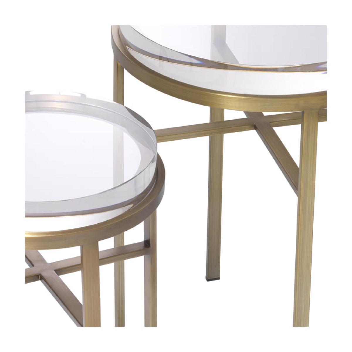 Eichholtz Set of 2 Hoxton Side Table Brass – image 3
