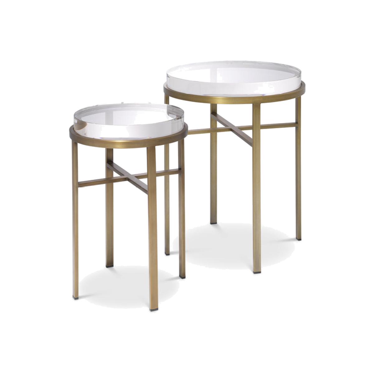 Eichholtz Set of 2 Hoxton Side Table Brass – image 1