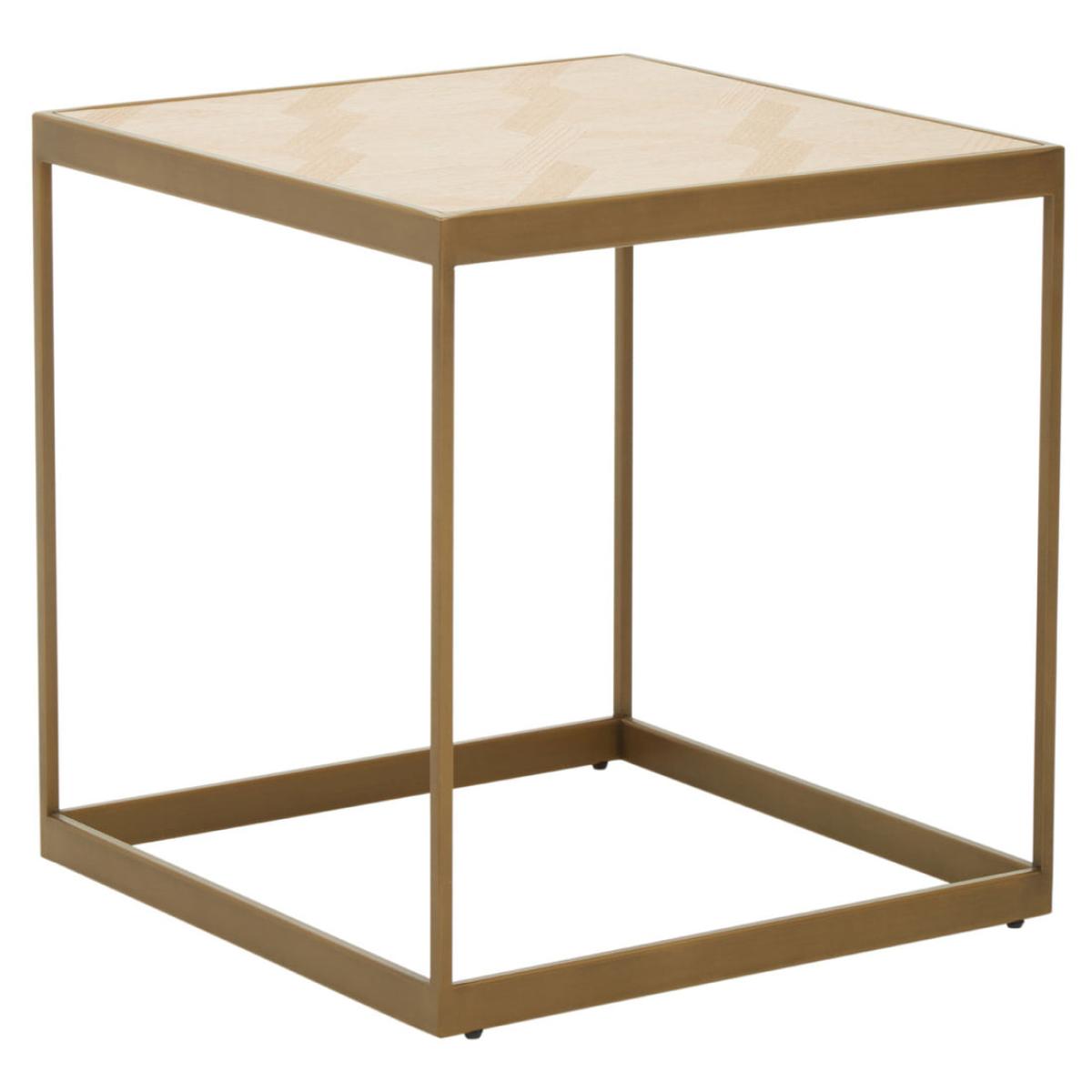 Olivia's Grayson Small End Table in Oak & Brushed Brass – image 2
