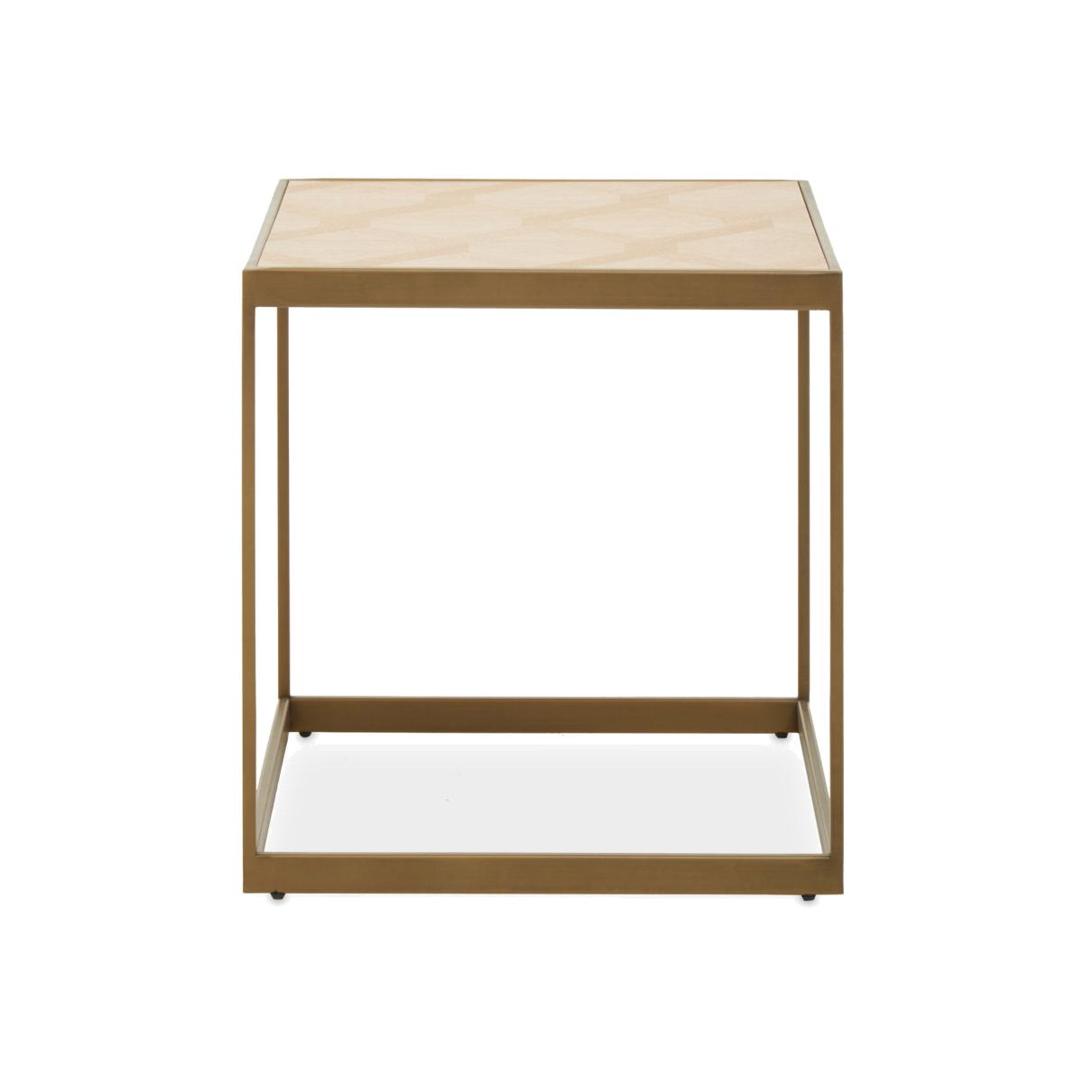 Olivia's Grayson Small End Table in Oak & Brushed Brass – image 1