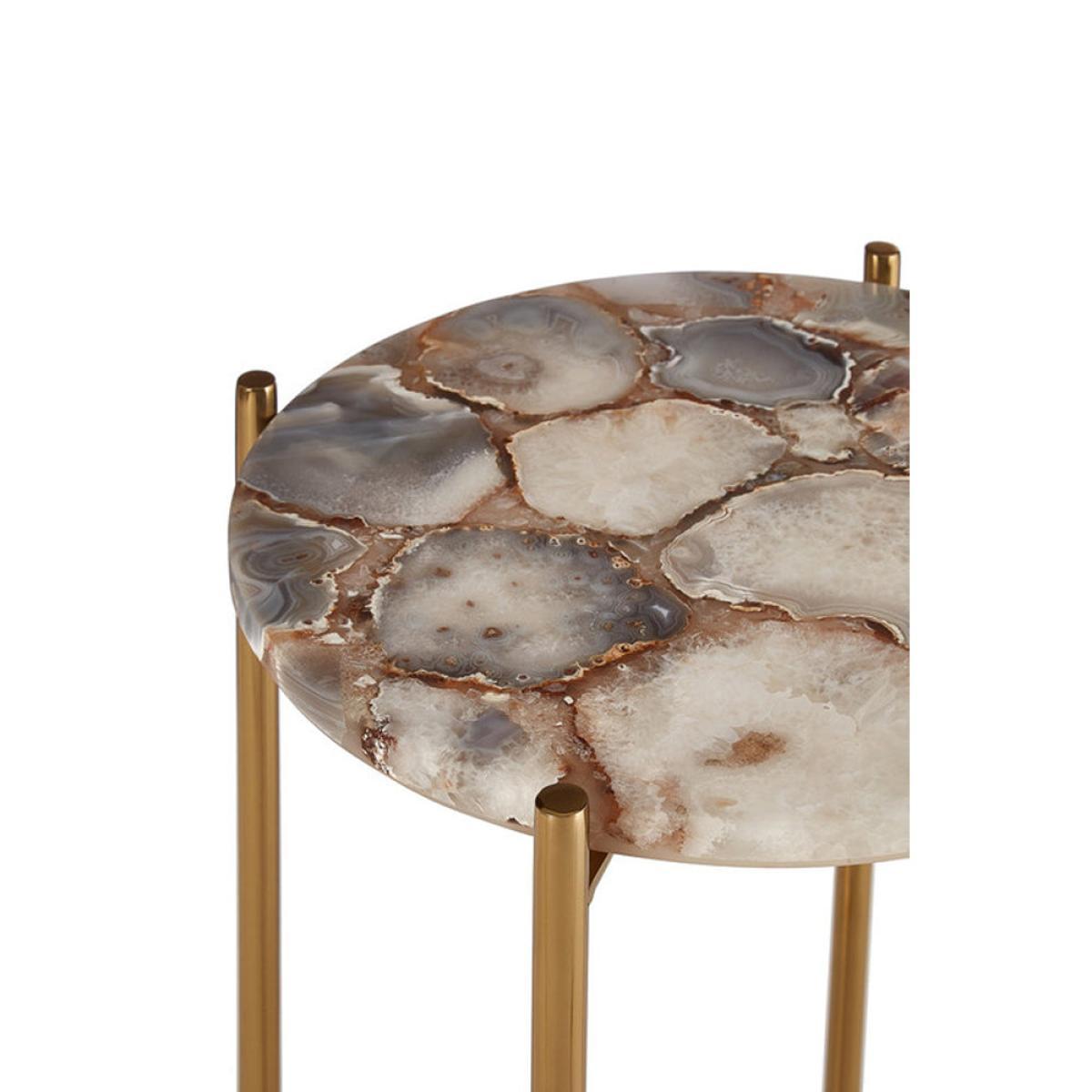 Olivia's Natural Agate Side Table – image 2
