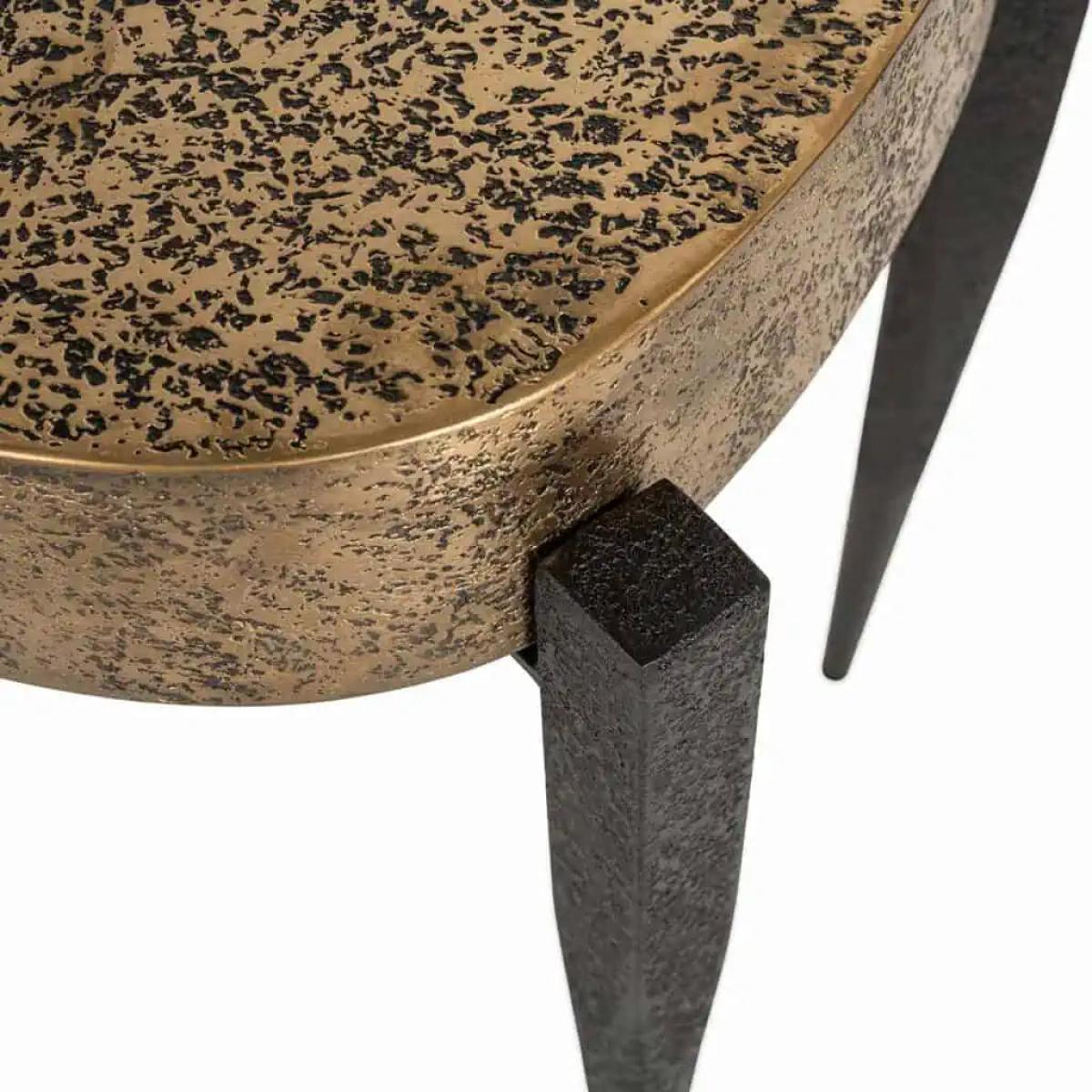 Richmond Interiors Declan Side Table in Gold – image 4