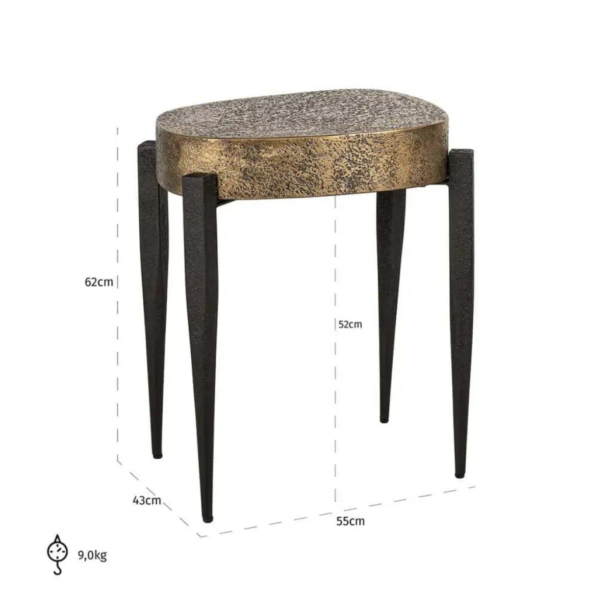 Richmond Interiors Declan Side Table in Gold – image 6