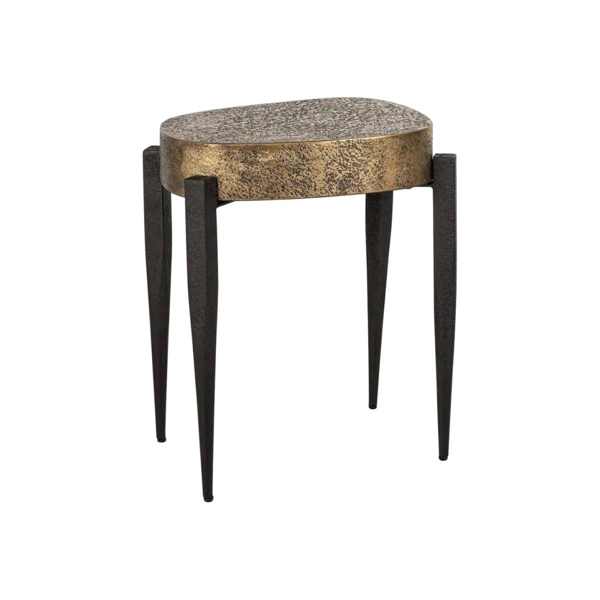 Richmond Interiors Declan Side Table in Gold – image 1
