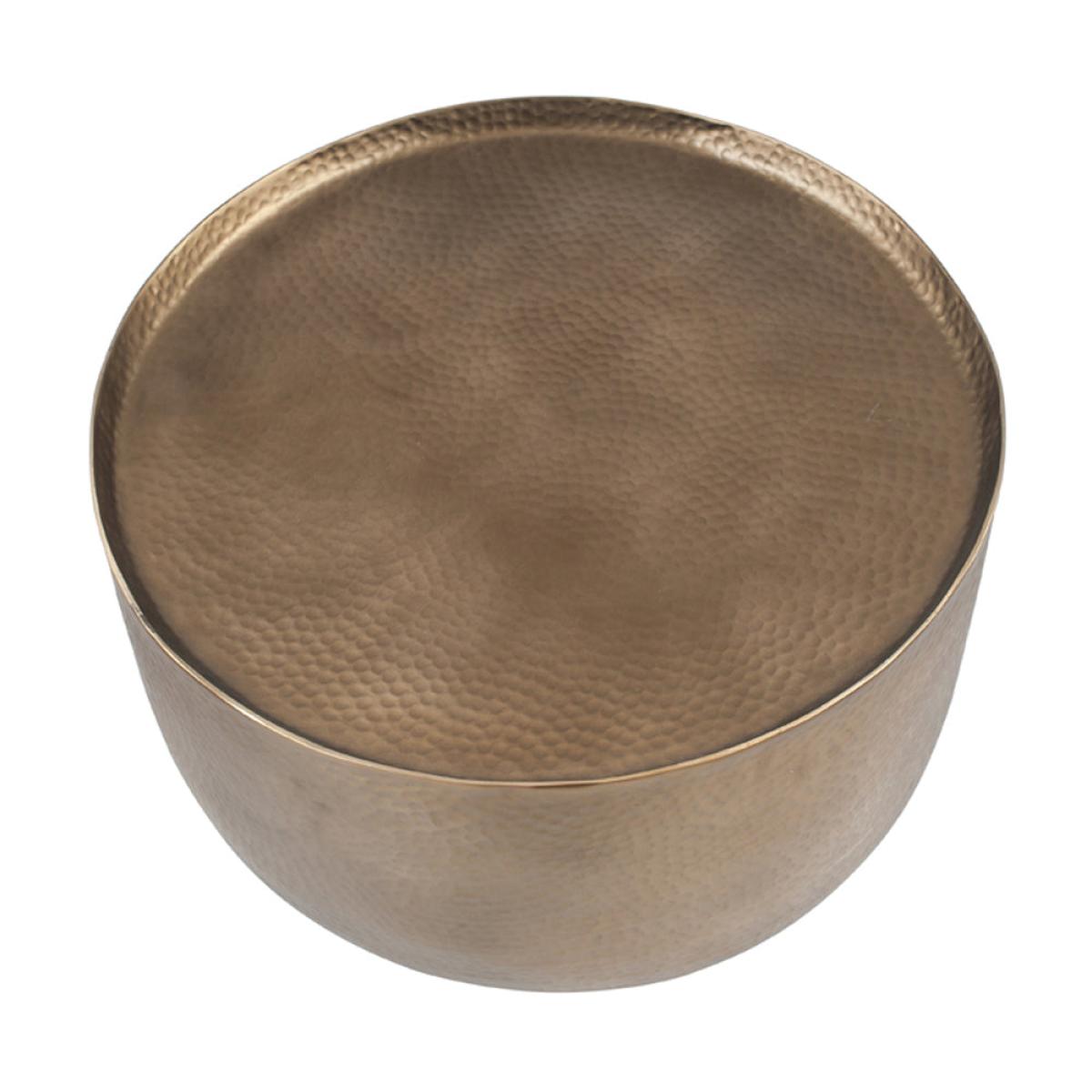 Olivia's Large Sammie Hammered Metal Table in Antique Brass – image 3