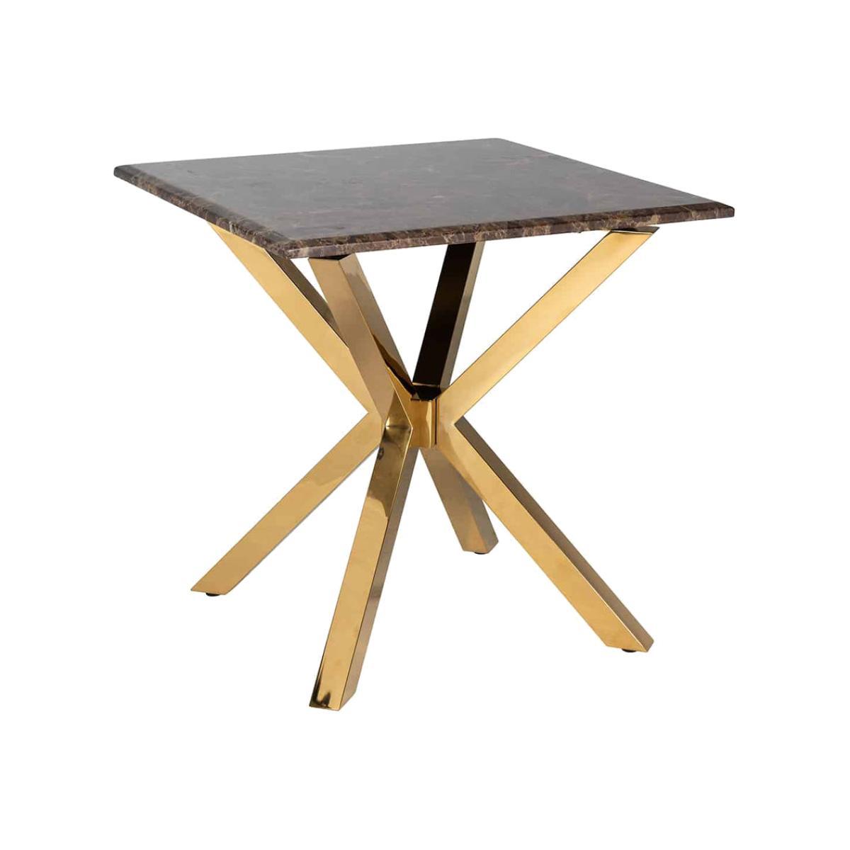 Richmond Conrad Gold And Brown Side Table – image 1