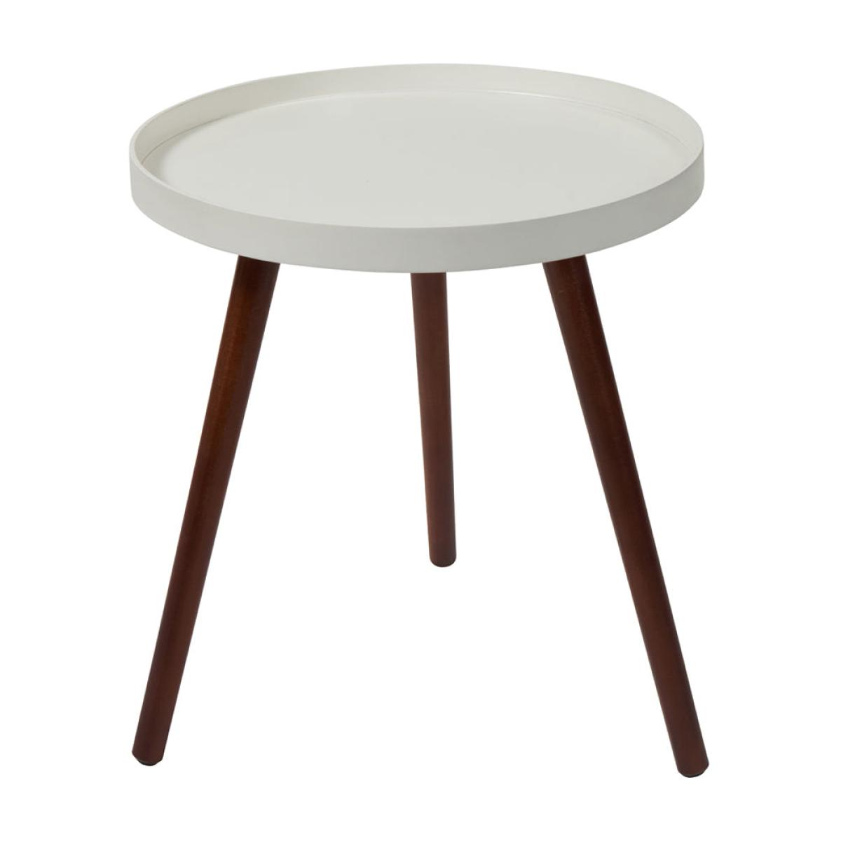 Olivia's Weston Pine Wood Round Table in Brown & White – image 2