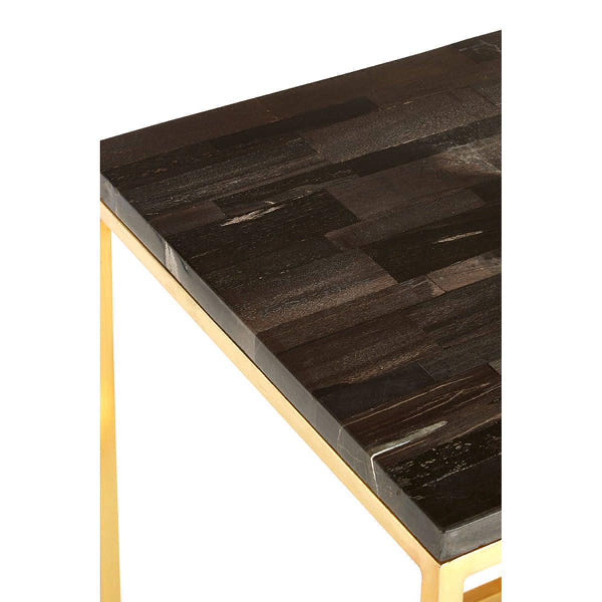 Olivia's Riley Side Table Dark Petrified Wood – image 2