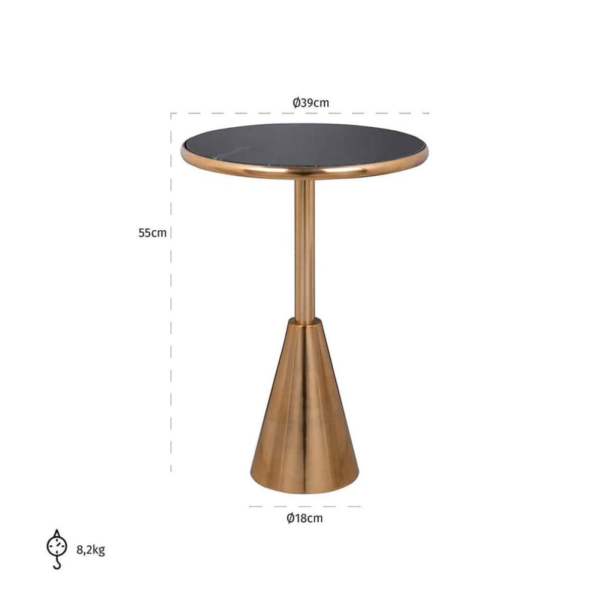 Richmond Colby Black And Gold Side Table – image 3
