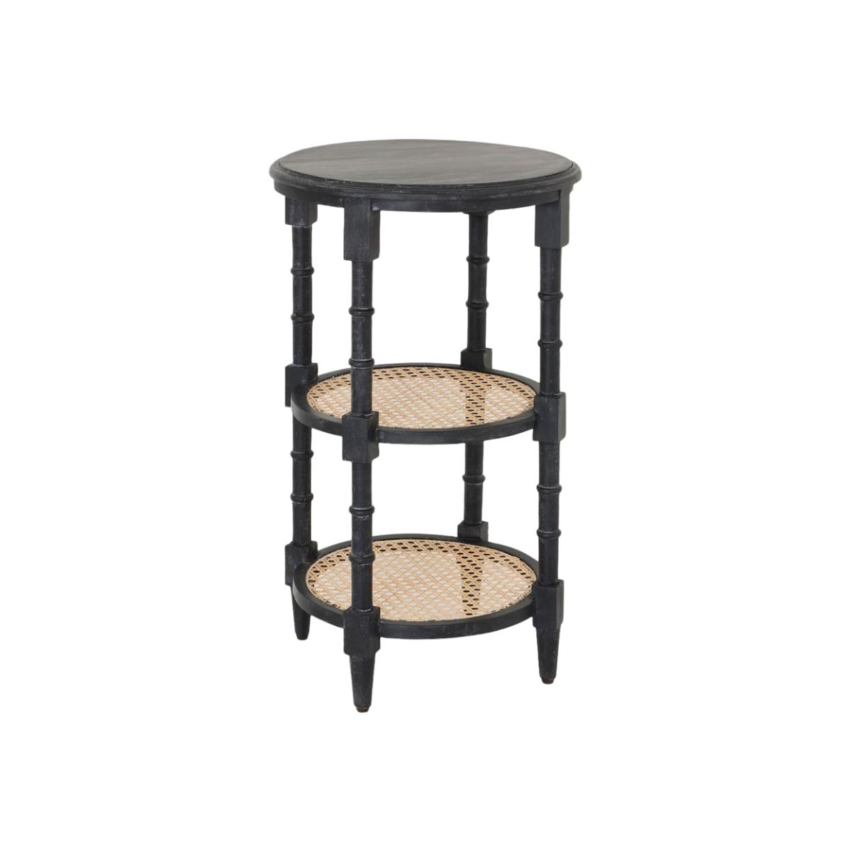Hill Interiors Raffles Tall Round Side Table in Black – image 1