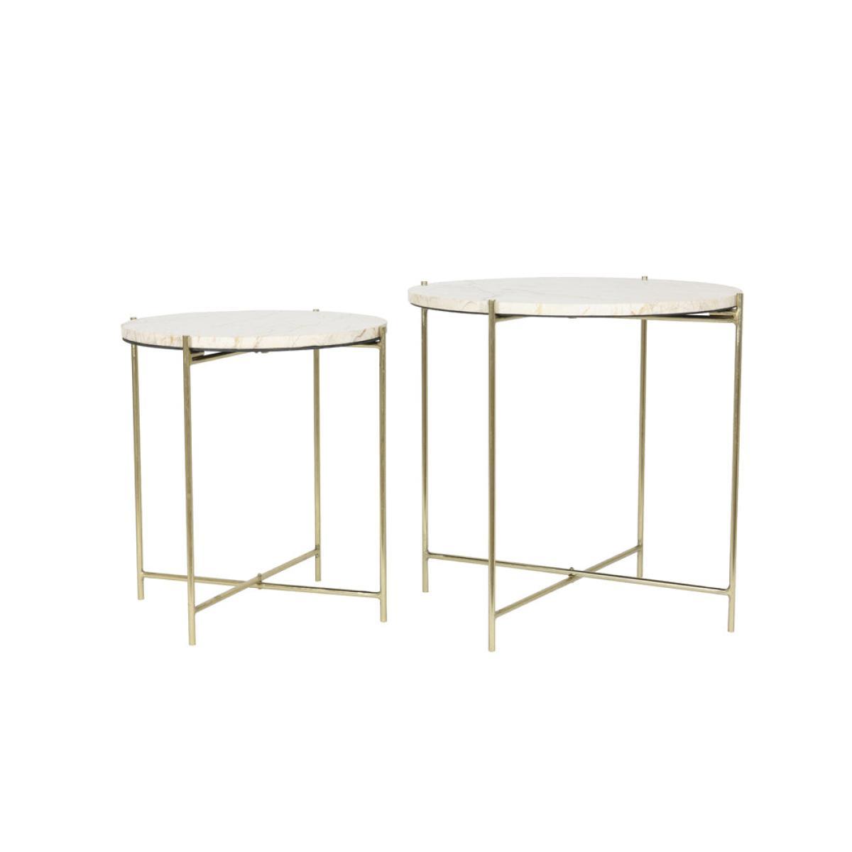 Light & Living Besot Side Table Brown And Gold Set of 2 – image 2