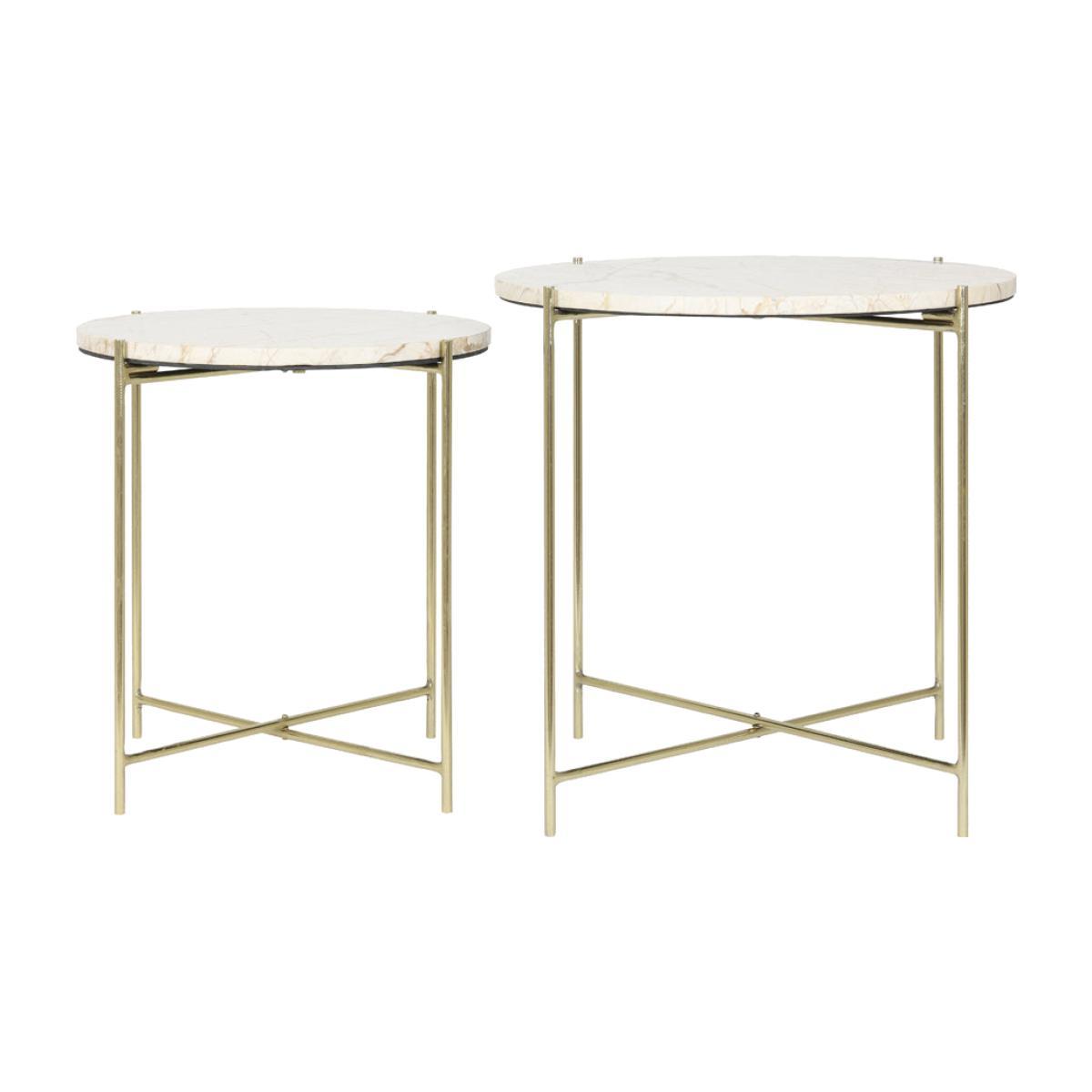 Light & Living Besot Side Table Brown And Gold Set of 2 – image 1