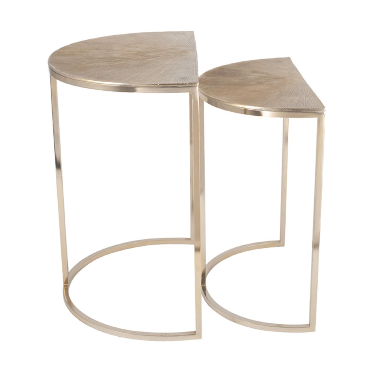 Olivia's Bentley Set of 2 Half Moon Tables – image 3