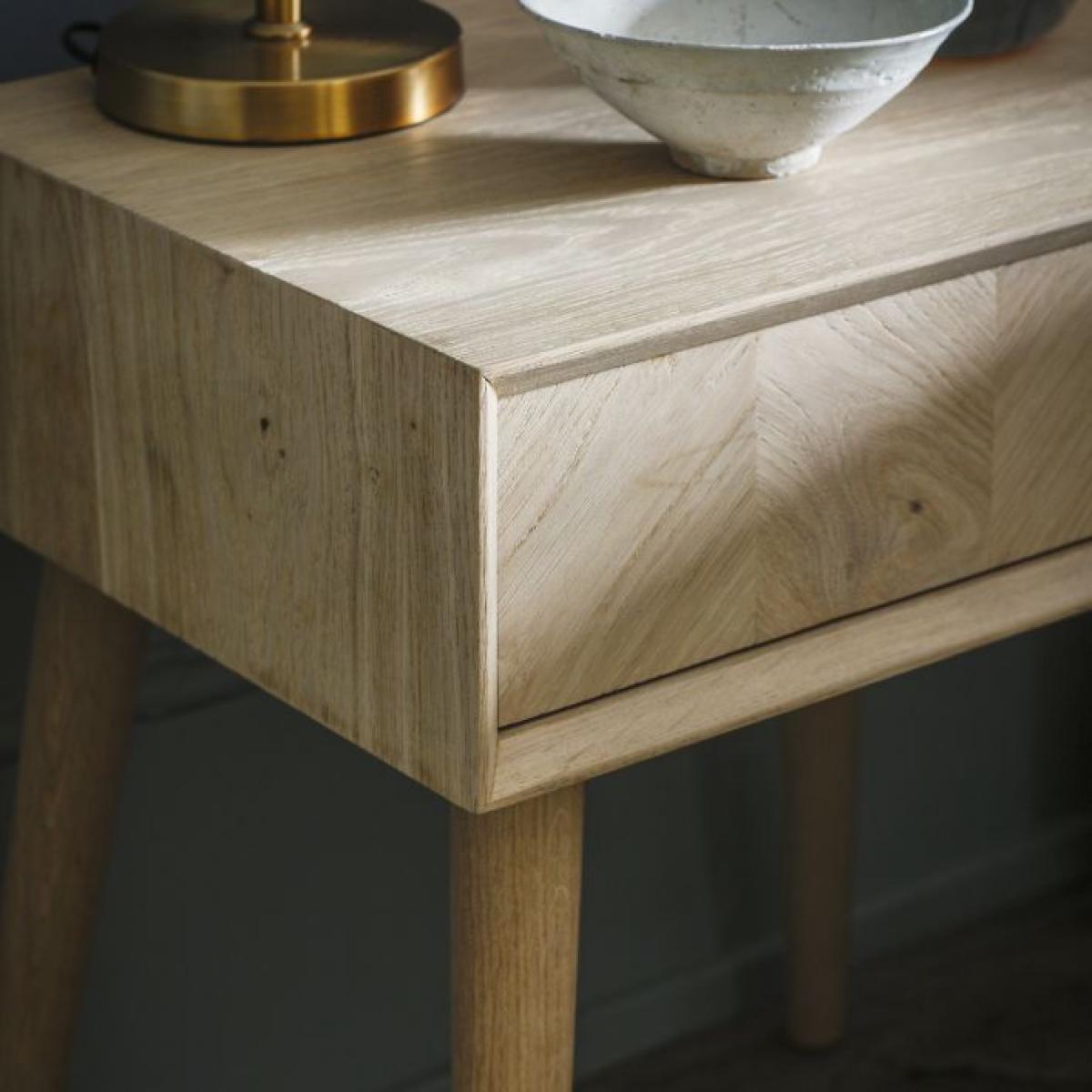 Gallery Interiors Milano 1 Drawer Side Table | Outlet – image 3
