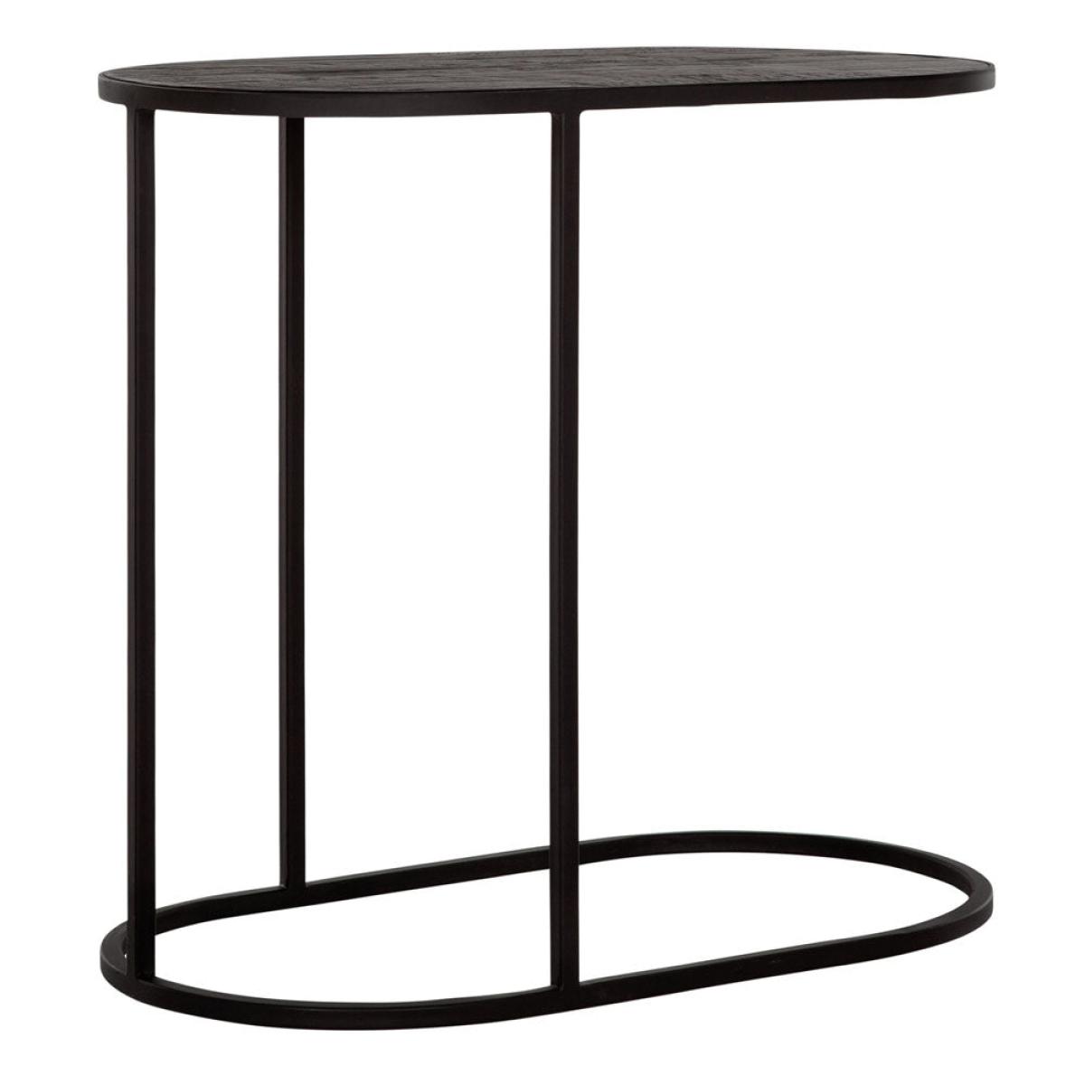 DTP Interiors Terra Oval Laptop Table in Recycled Black Teakwood – image 2