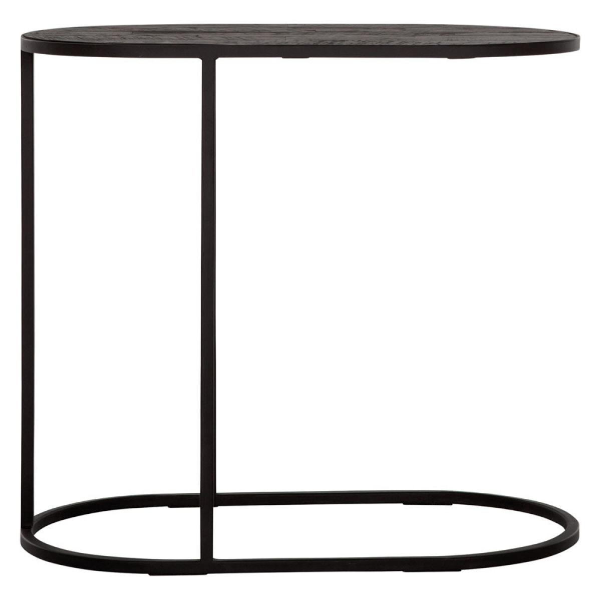 DTP Interiors Terra Oval Laptop Table in Recycled Black Teakwood – image 3