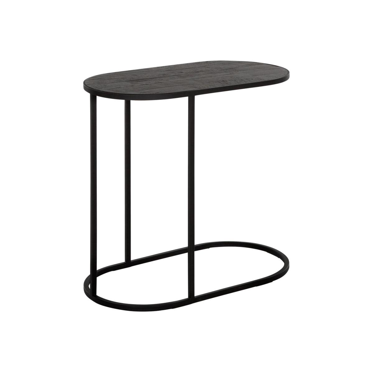 DTP Interiors Terra Oval Laptop Table in Recycled Black Teakwood – image 1