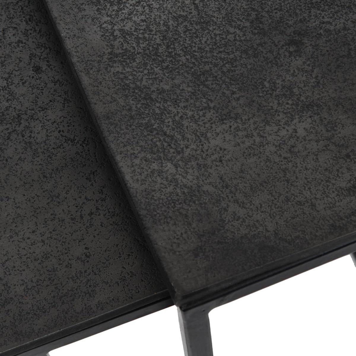 Libra Luna Set Of 2 Graphite Textured Aluminium Side Tables – image 4
