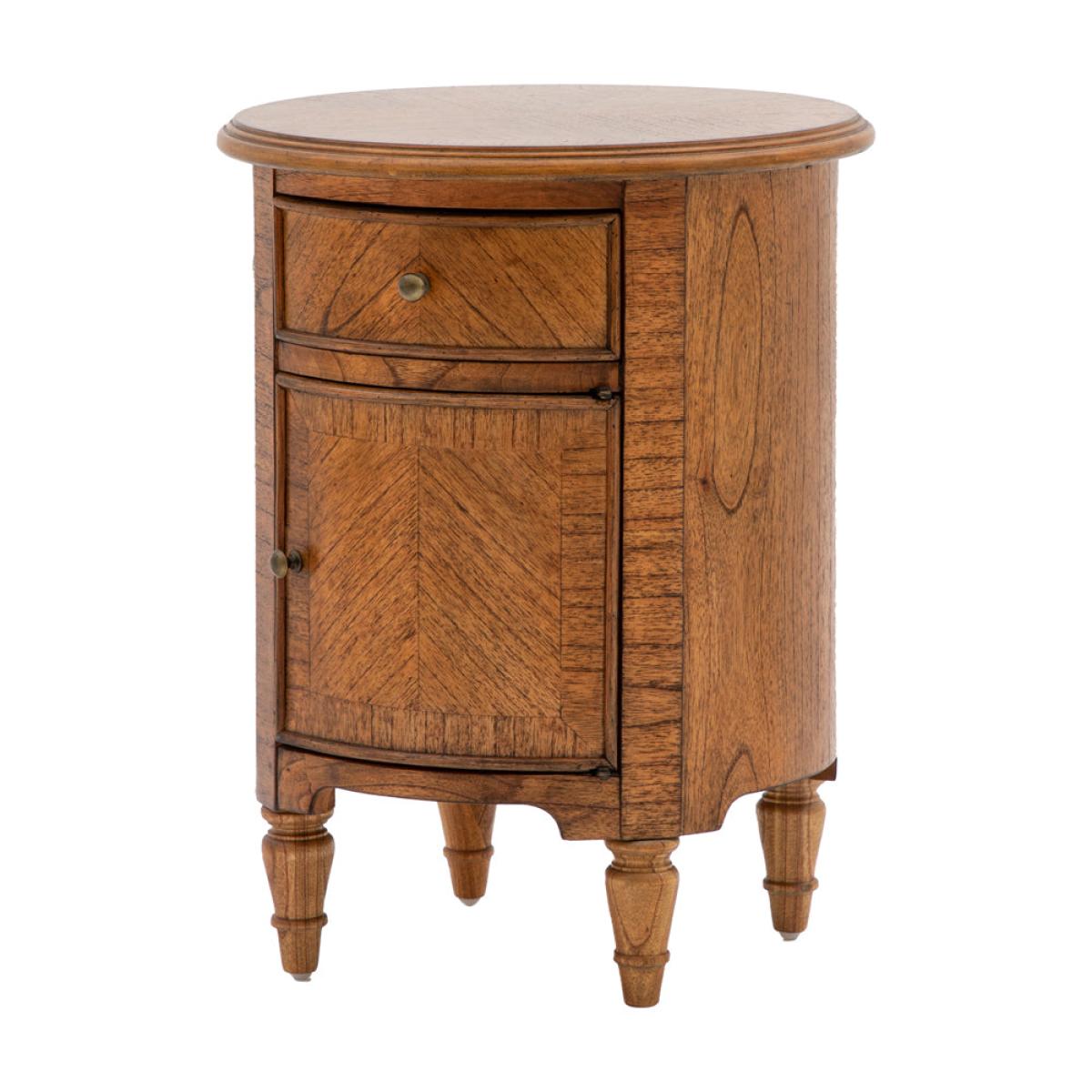 Gallery Interiors Highgate Drum Side Table in Natural Wood – image 2