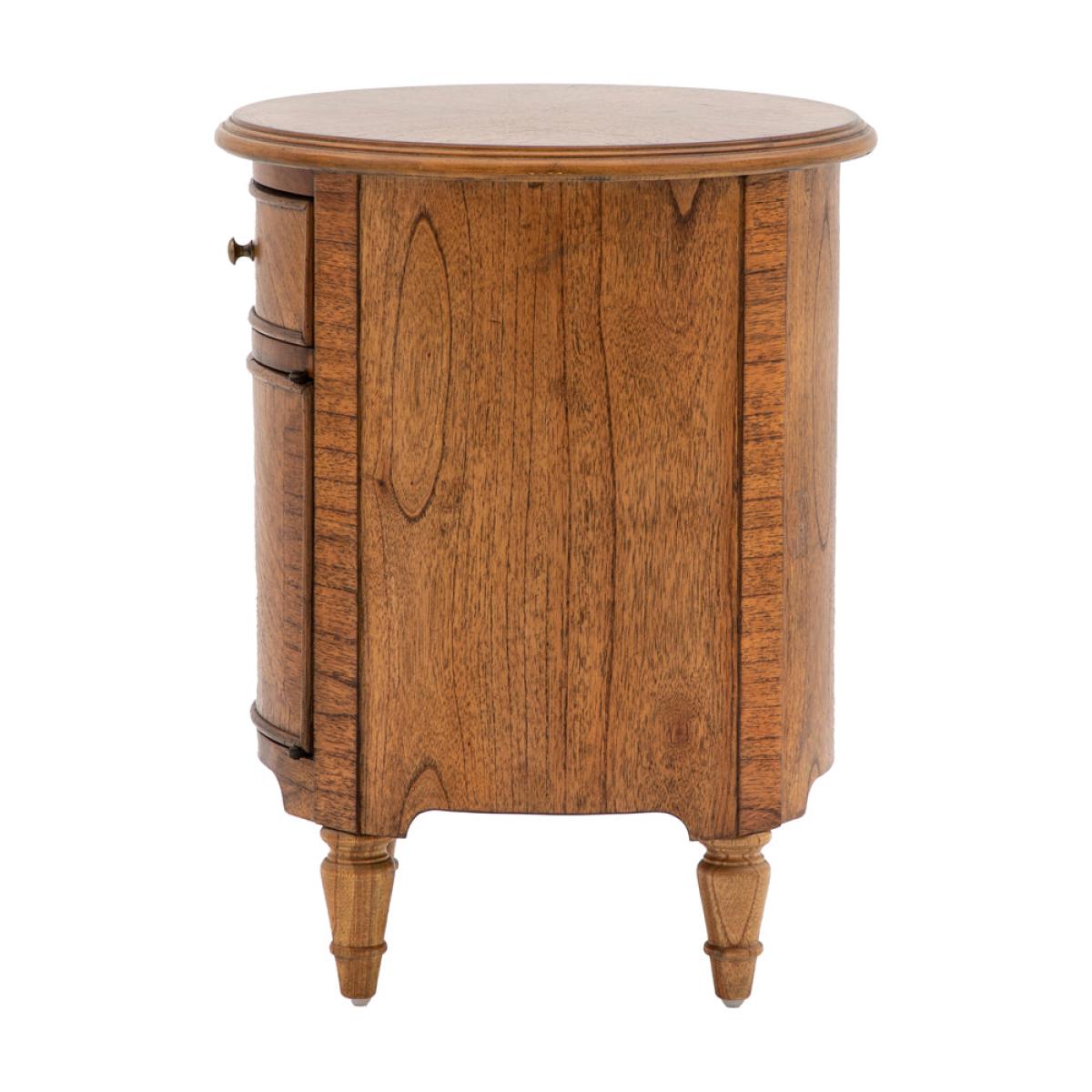 Gallery Interiors Highgate Drum Side Table in Natural Wood – image 3