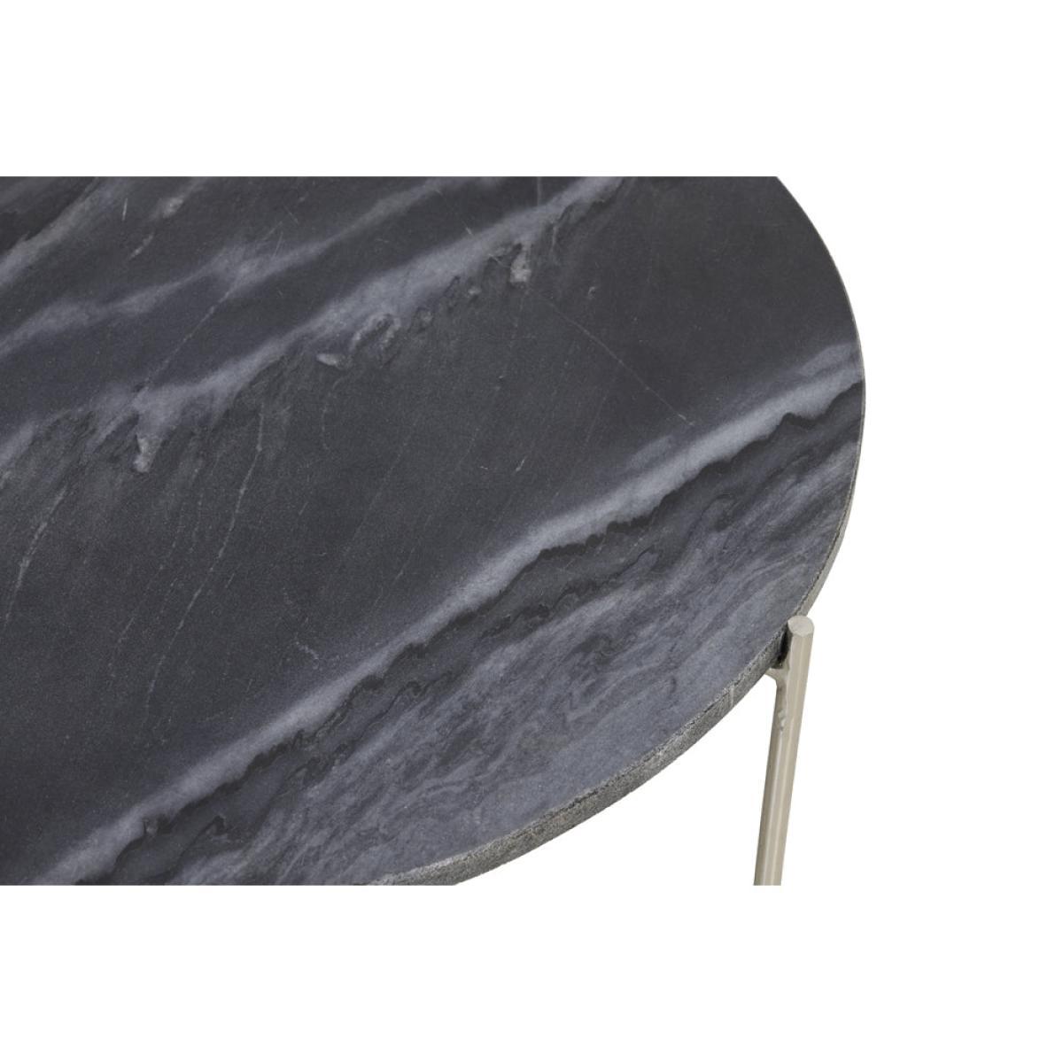 Light & Living Delon Side Table Grey And Nickel Set of 2 – image 2