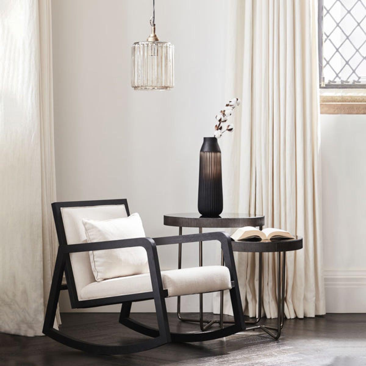 Libra Calm Neutral Collection - Set of 2 Knightsbridge Glass Side Table Black Tinted – image 5
