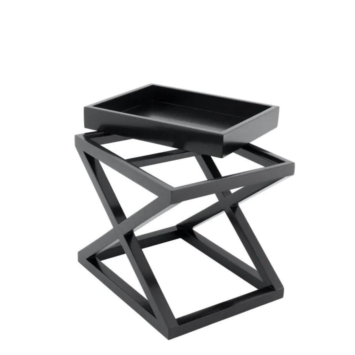 Eichholtz Mcarthur Side Table in Waxed Black Finish – image 3