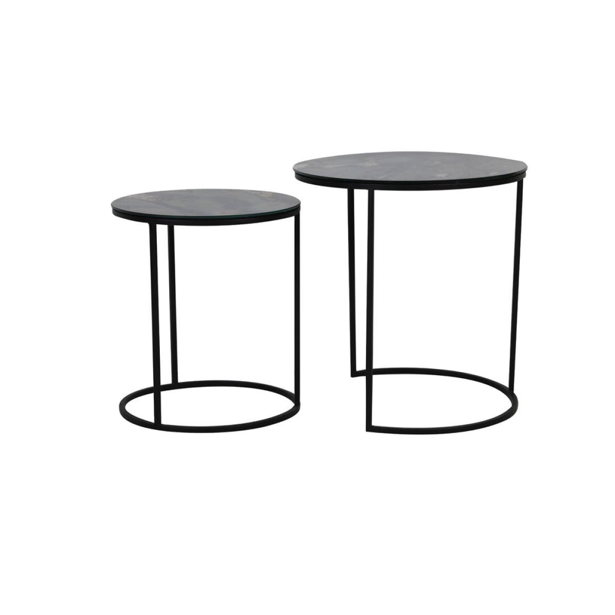 Light & Living Tabun Side Table Antique And Matt Black Set of 2 – image 2