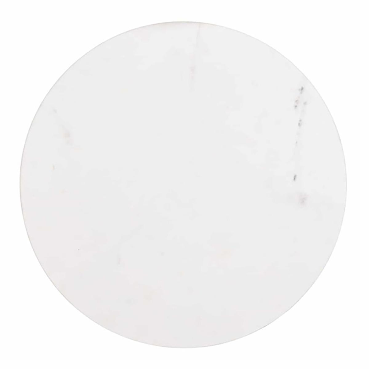 Richmond Set of 2 Lexington White Round With Black Legs Side Table – image 2