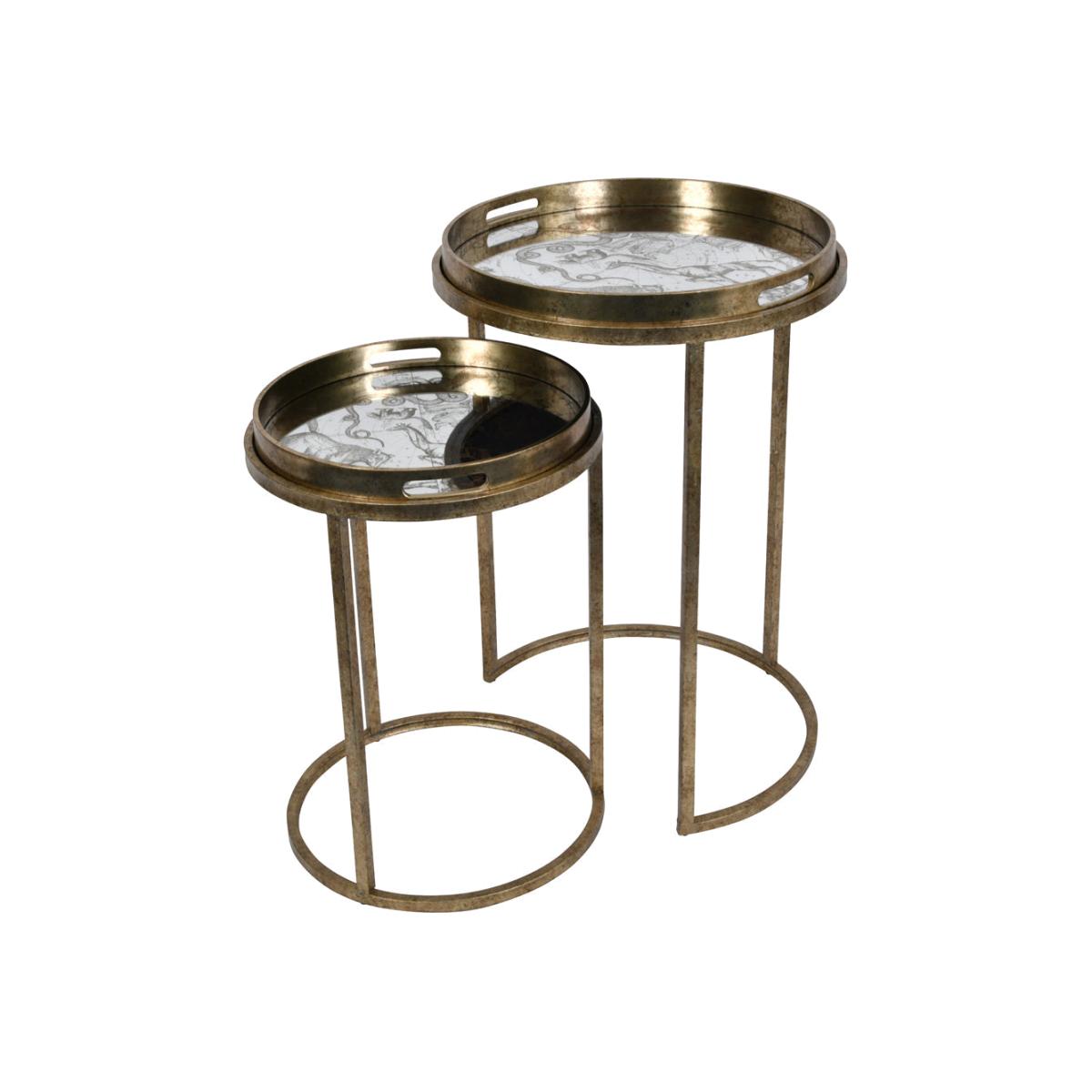 Libra Interiors Constellation Map Set Of Two Side Tables | Outlet – image 1