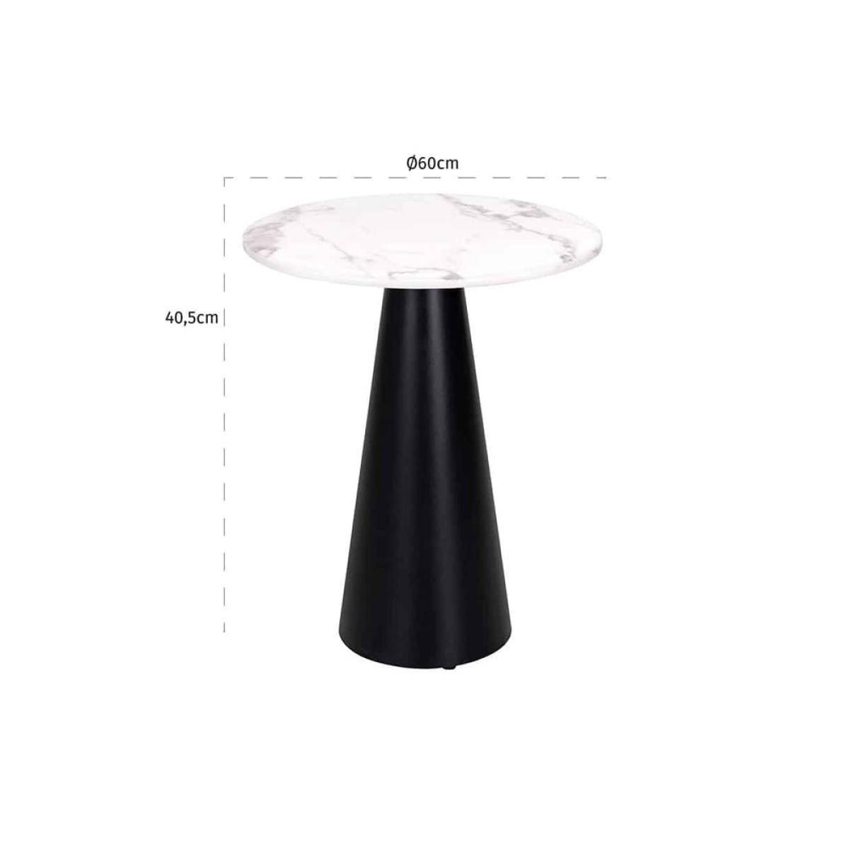 Richmond Degas White And Black Side Table – image 3